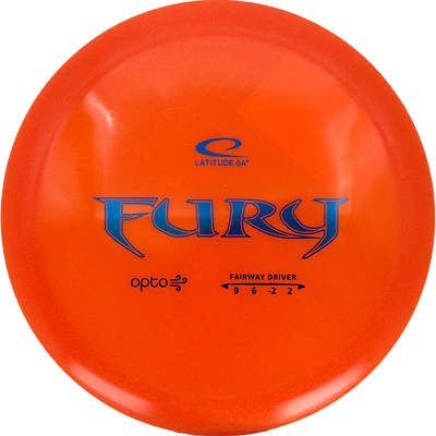 Latitude 64 Fury Latitude 64 Fury - Opto Air / 158g - Orange (Blue Foil) - Skyline Disc Golf