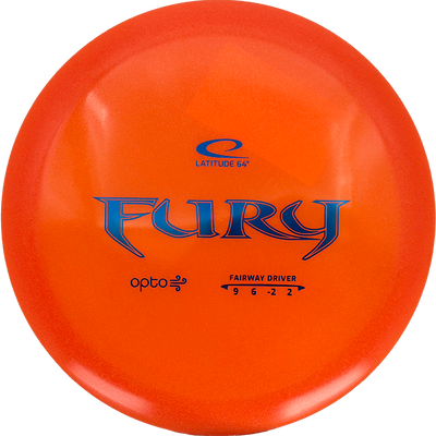 Latitude 64 Fury Latitude 64 Fury - Opto Air / 159g - Orange (Blue Foil) - Skyline Disc Golf