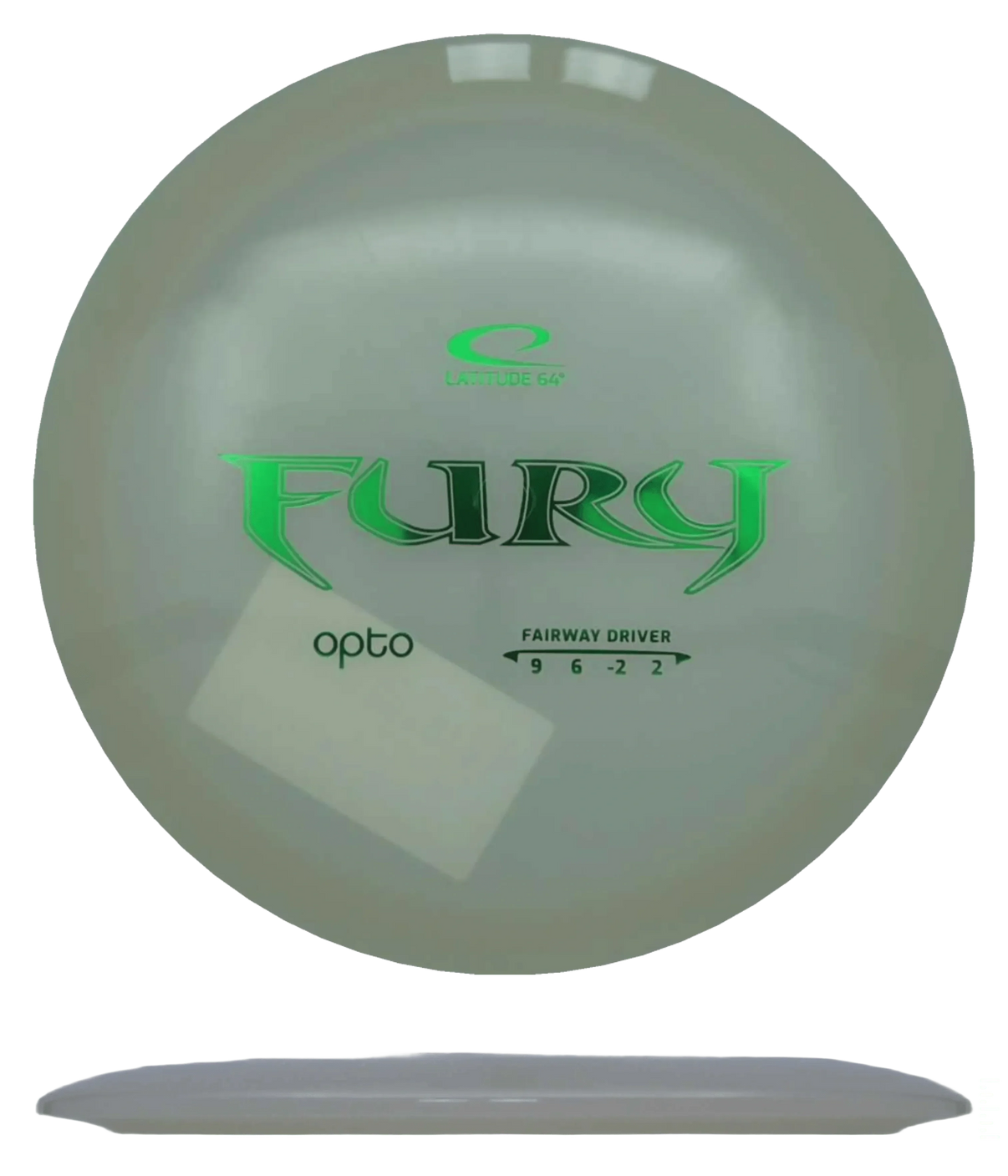 Latitude 64 Fury - Opto / 176g - White (Green Foil) *157* - Skyline Disc Golf