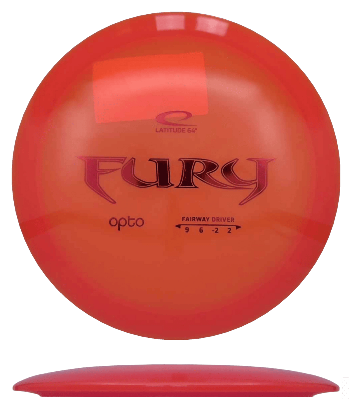 174g - Orange (Red Orange Foil) Opto Latitude 64 Fury - Skyline Disc Golf