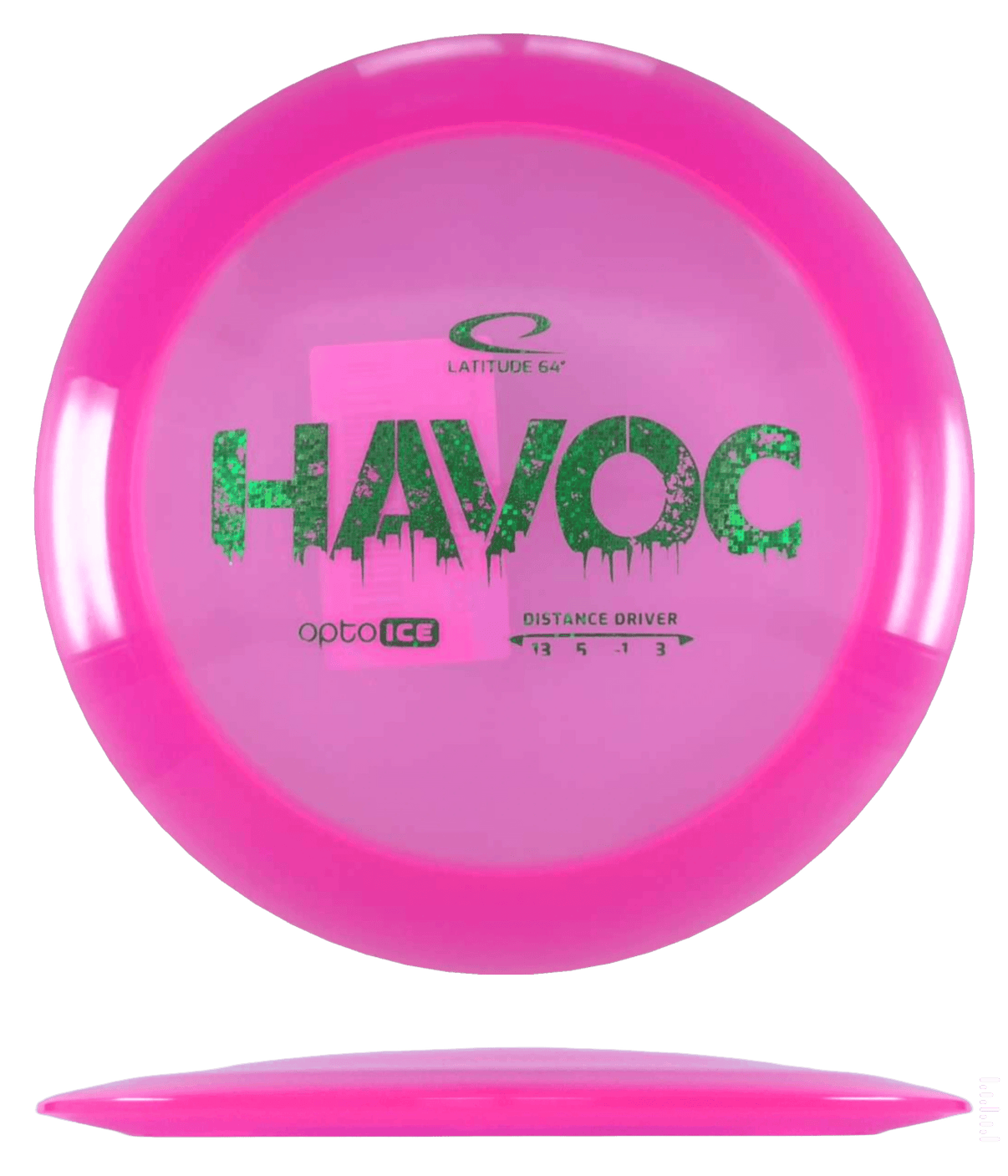173g - Pink (Green Disco) Opto - Ice Latitude 64 Havoc - Skyline Disc Golf