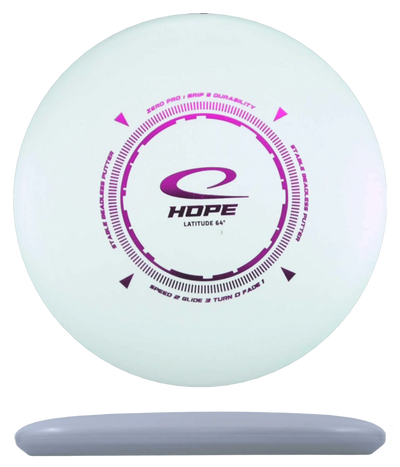 Latitude 64 Hope - Zero Pro / 176g - White (Magenta Foil) *005* - Skyline Disc Golf