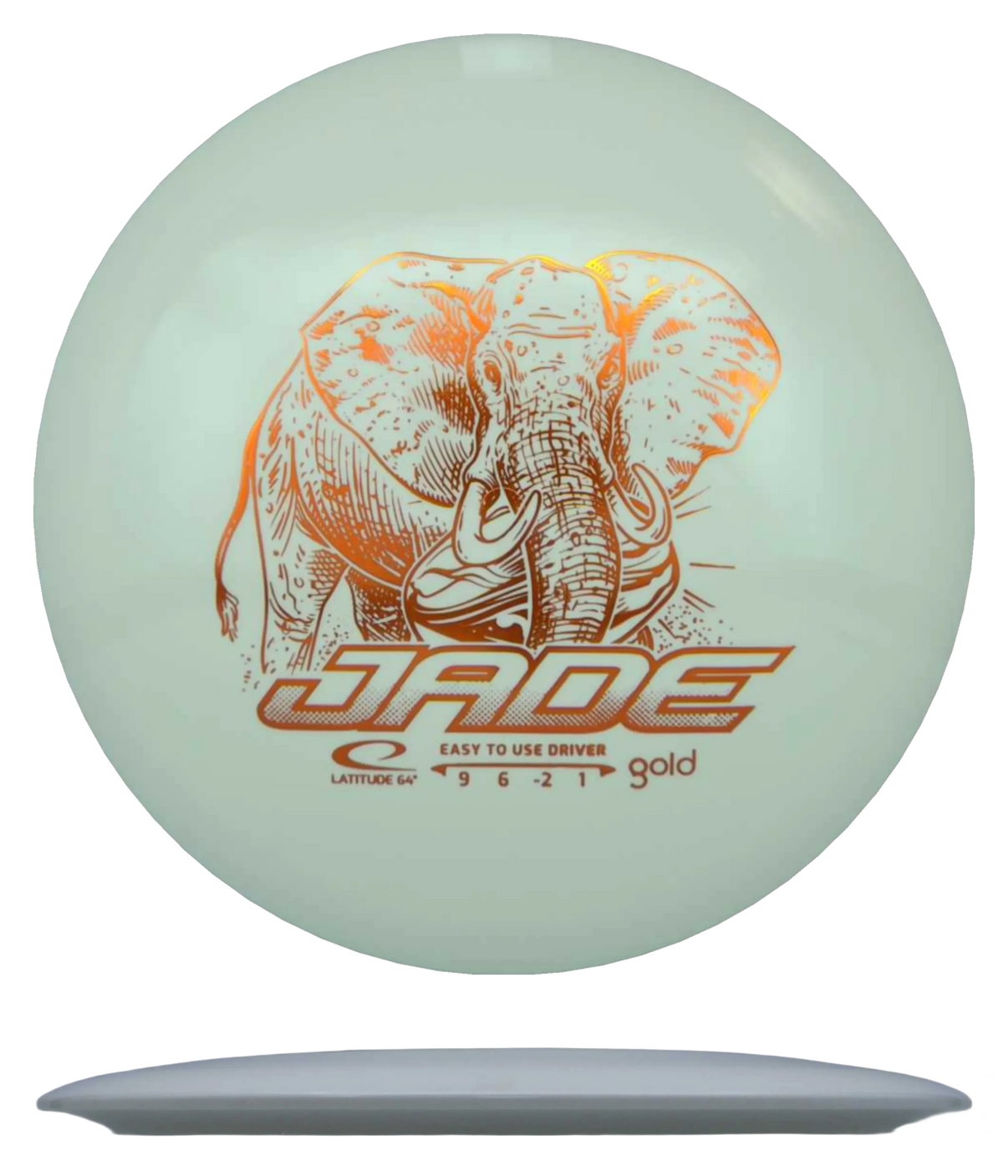 Latitude 64 Jade - Gold / 158g - White (Orange Foil) - Skyline Disc Golf