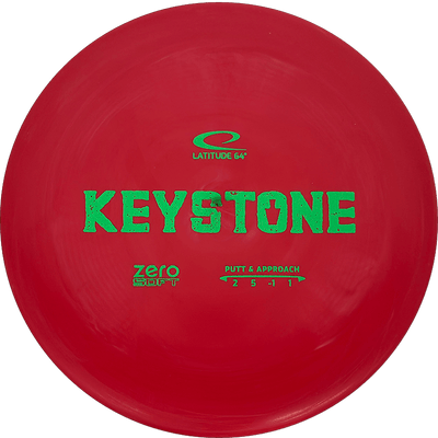 Latitude 64 Keystone Latitude 64 Keystone - Zero Soft / 173g - Red (Green) - Skyline Disc Golf