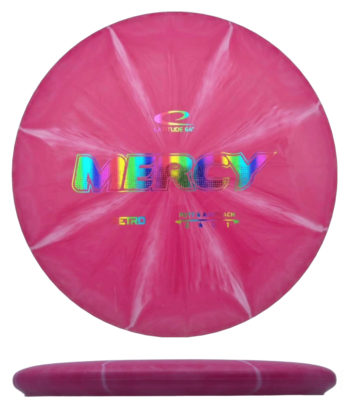 Latitude 64 Mercy - Retro / 176g - Red (Rainbow Foil) *1013* - Skyline Disc Golf