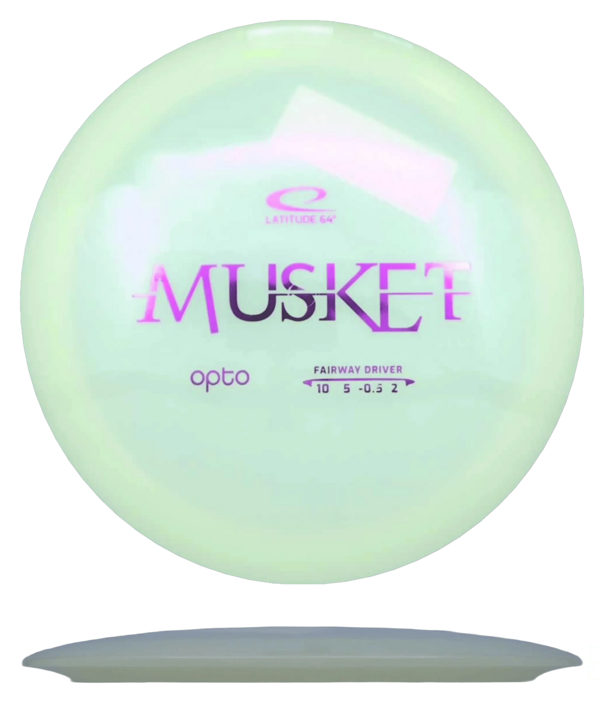 Latitude 64 Musket - Opto / 174g - White (Magenta Foil) - Skyline Disc Golf