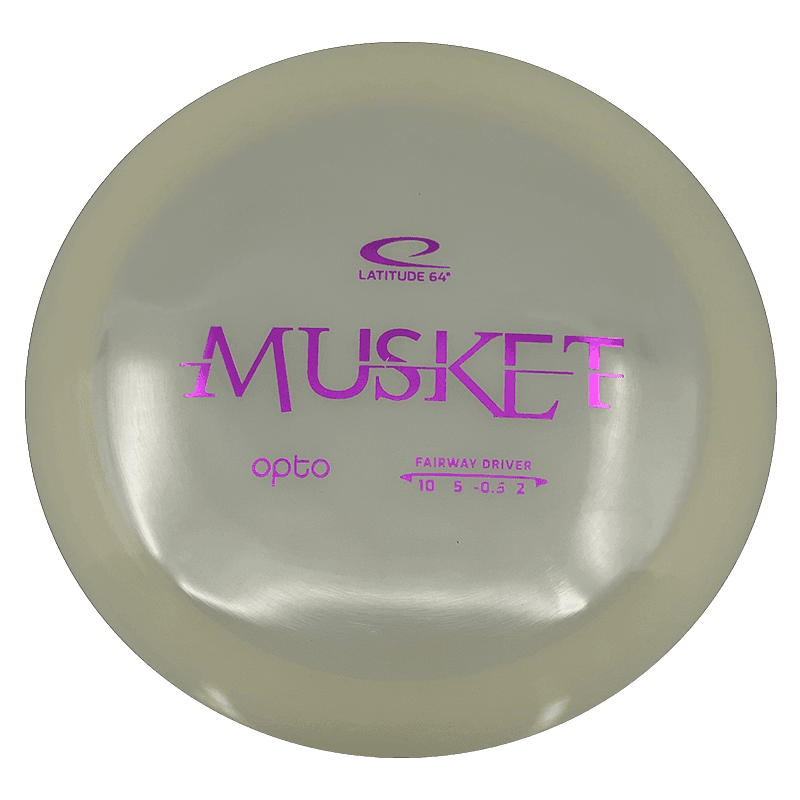 Latitude 64 Musket Latitude 64 Musket - Opto / 174g - White (Magenta Foil) - Skyline Disc Golf