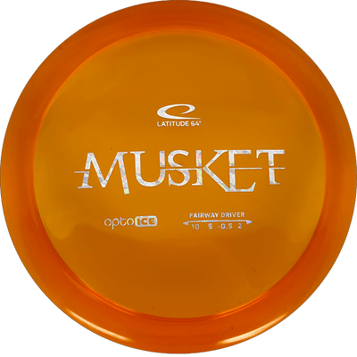 Latitude 64 Musket Latitude 64 Musket - Opto Ice / 173g - Orange (Silver Shatter) - Skyline Disc Golf