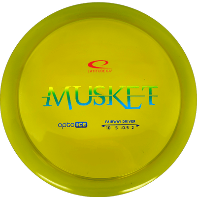 Latitude 64 Musket Latitude 64 Musket - Opto Ice / 175g - Mustard Yellow (Rainbow) - Skyline Disc Golf