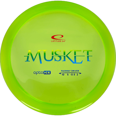 Latitude 64 Musket Latitude 64 Musket - Opto Ice / 176g - Lime Green (Rainbow) - Skyline Disc Golf