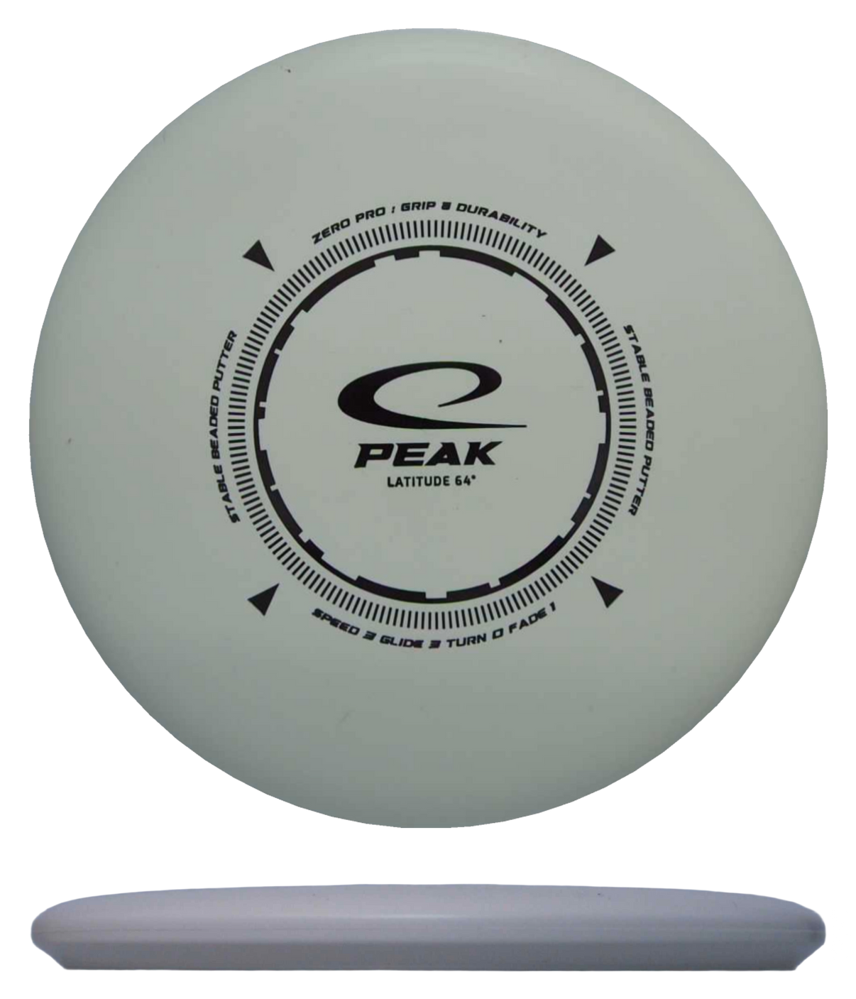 Latitude 64 Peak - Zero Pro / 174g - White (Black) *003* - Skyline Disc Golf