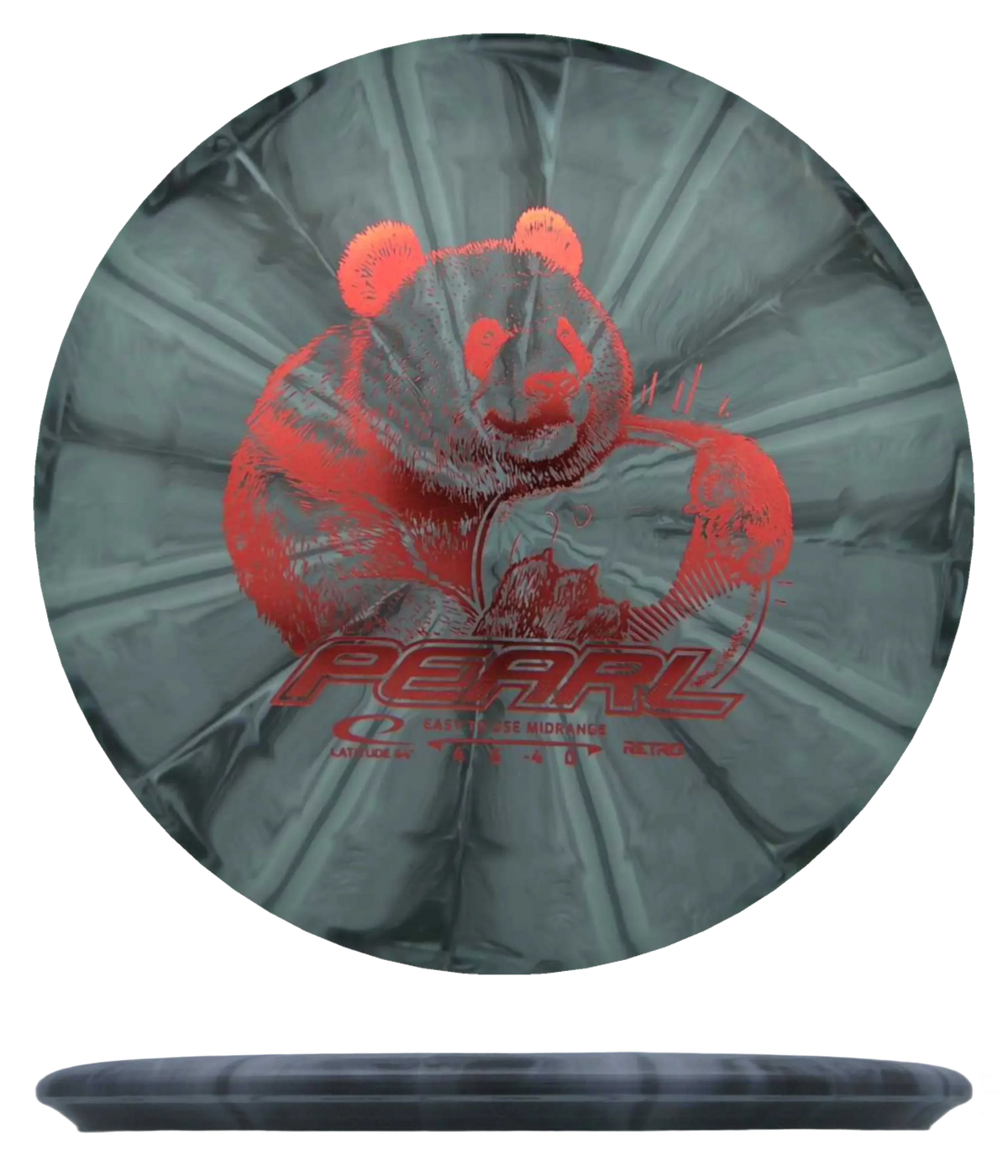 Latitude 64 Pearl - Retro Burst / 156g - Smoke Gray (Red Foil) - Skyline Disc Golf
