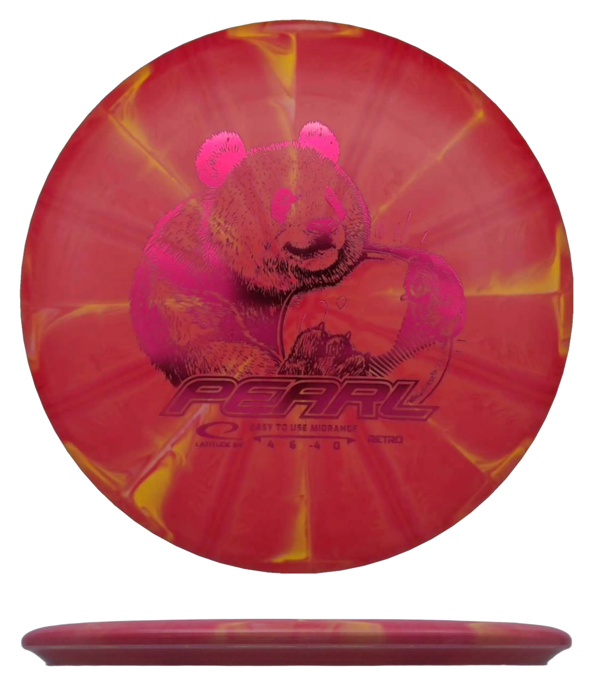 Latitude 64 Pearl - Retro Burst / 155g - Orange/Yellow (Crimson Foil) - Skyline Disc Golf