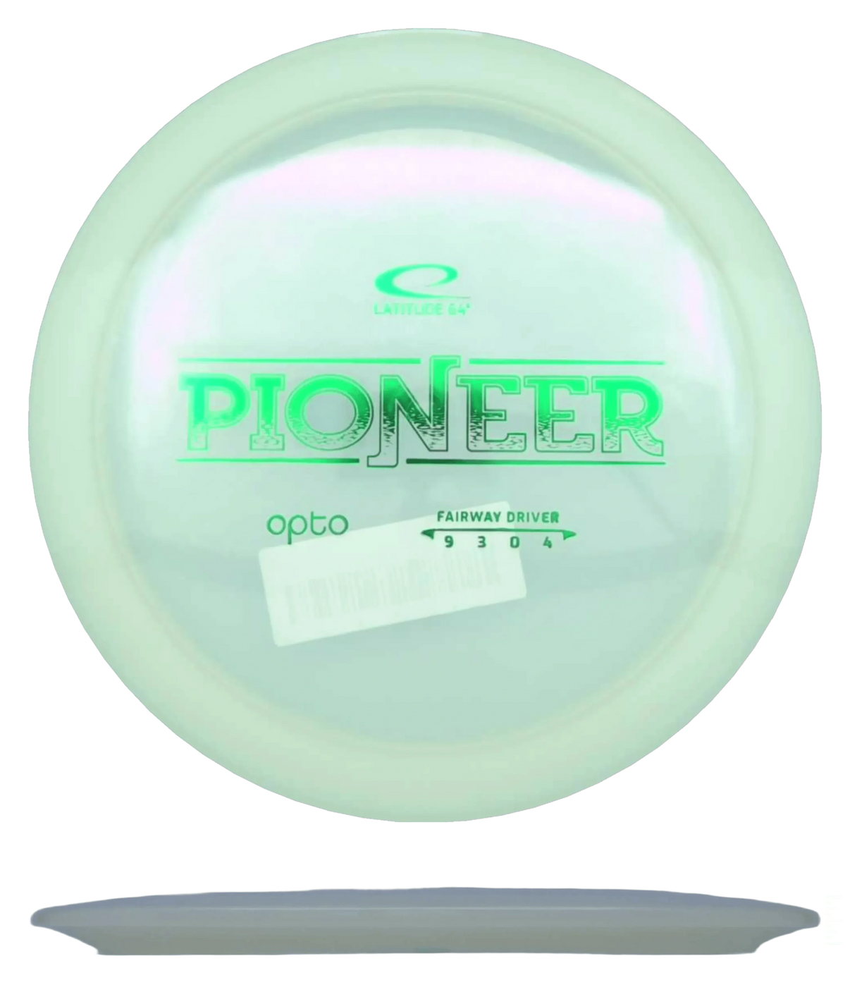 Latitude 64 Pioneer - Opto / 174g - White (Green Foil) - Skyline Disc Golf