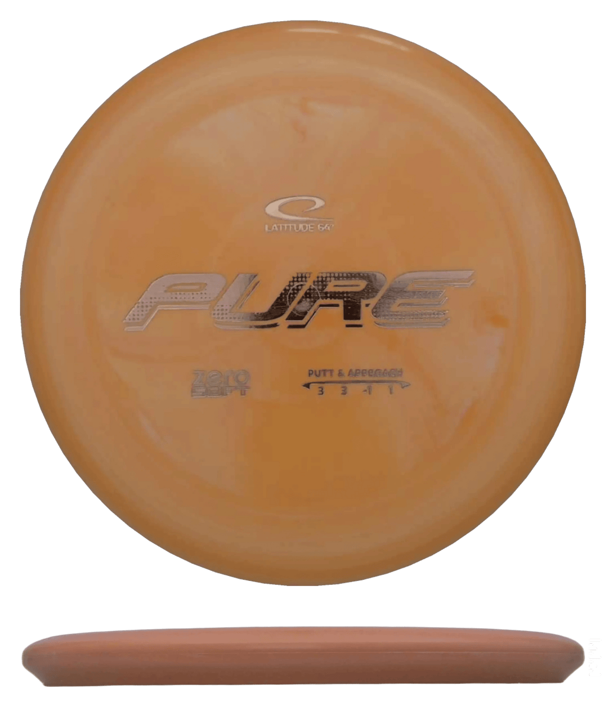 174g - Orange (Orange Foil) Zero Soft Latitude 64 Pure - Skyline Disc Golf