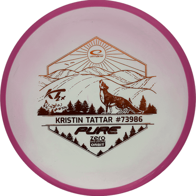 Latitude 64 Pure Latitude 64 Pure - Zero Medium Orbit - Kristin Tattar Tour Series / 176g - Rose Pink (Orange Foil) *1059* - Skyline Disc Golf