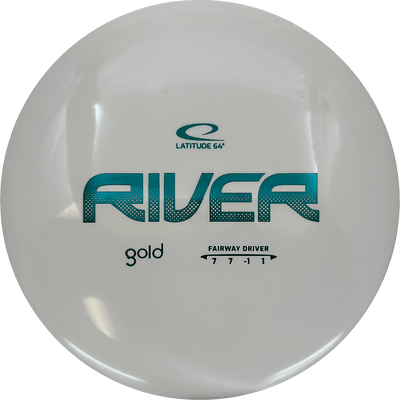 Latitude 64 River Latitude 64 River - Gold / 173g - White (Blue Green Foil) - Skyline Disc Golf