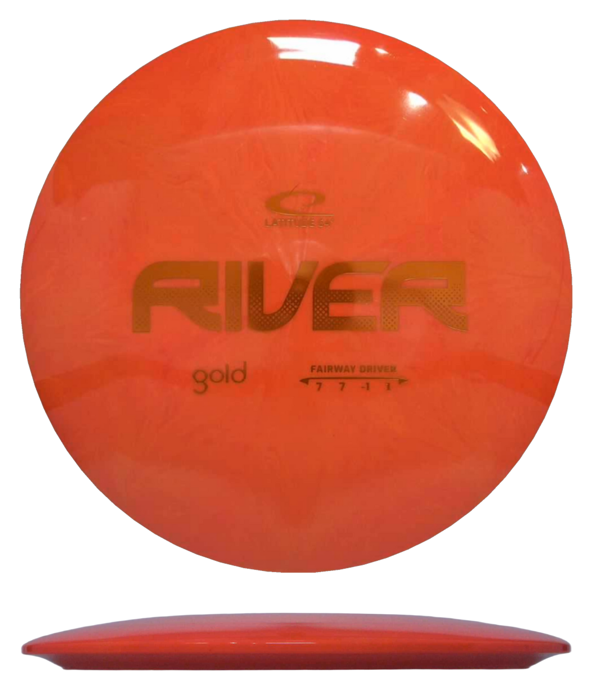 Latitude 64 River - Gold Burst / 176g - Orange (Orange Foil) *140* - Skyline Disc Golf