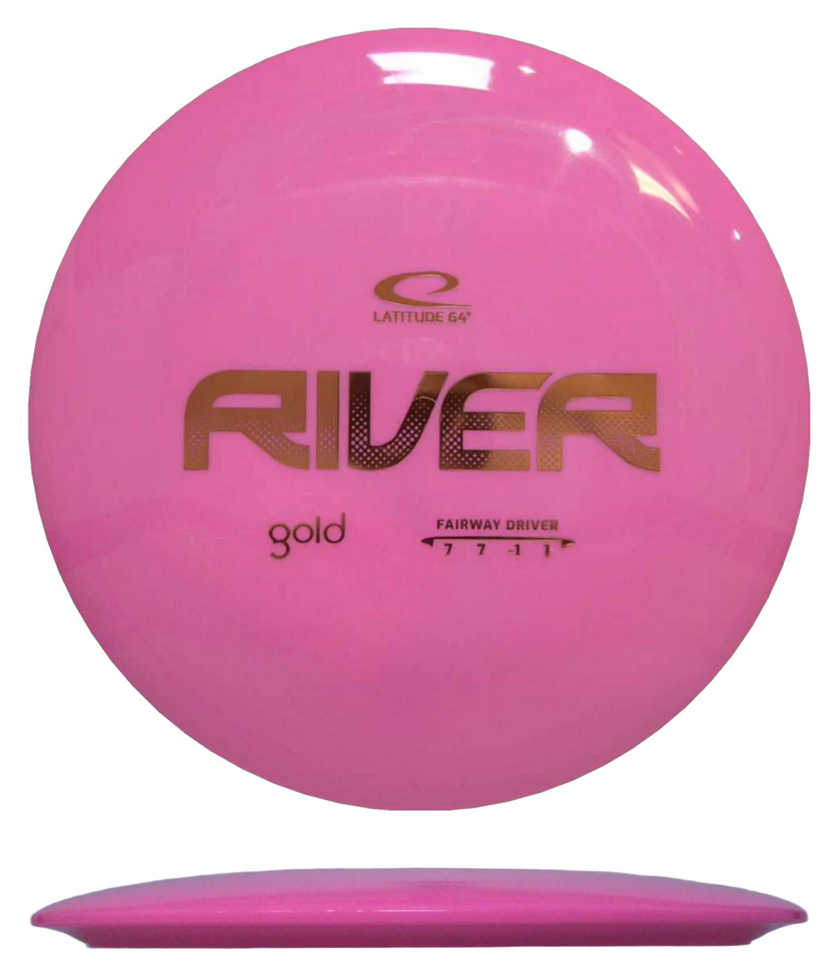 Latitude 64 River - Gold / 170g - Pink (Orange Foil) - Skyline Disc Golf