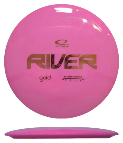 Latitude 64 River - Gold / 170g - Pink (Orange Foil) - Skyline Disc Golf