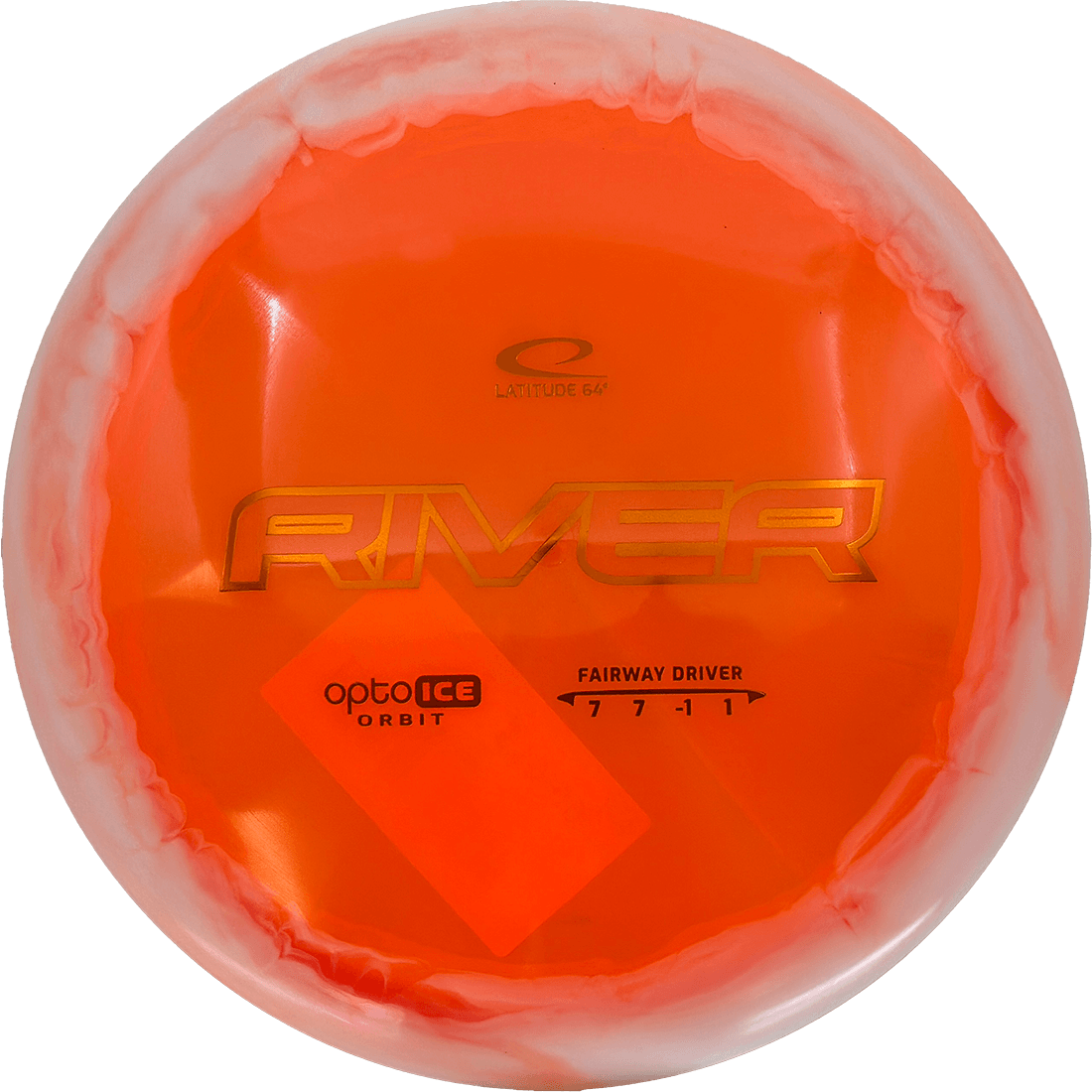 Latitude 64 River Latitude 64 River - Opto Ice Orbit / 173g - Orange (Orange Foil) *1080* - Skyline Disc Golf