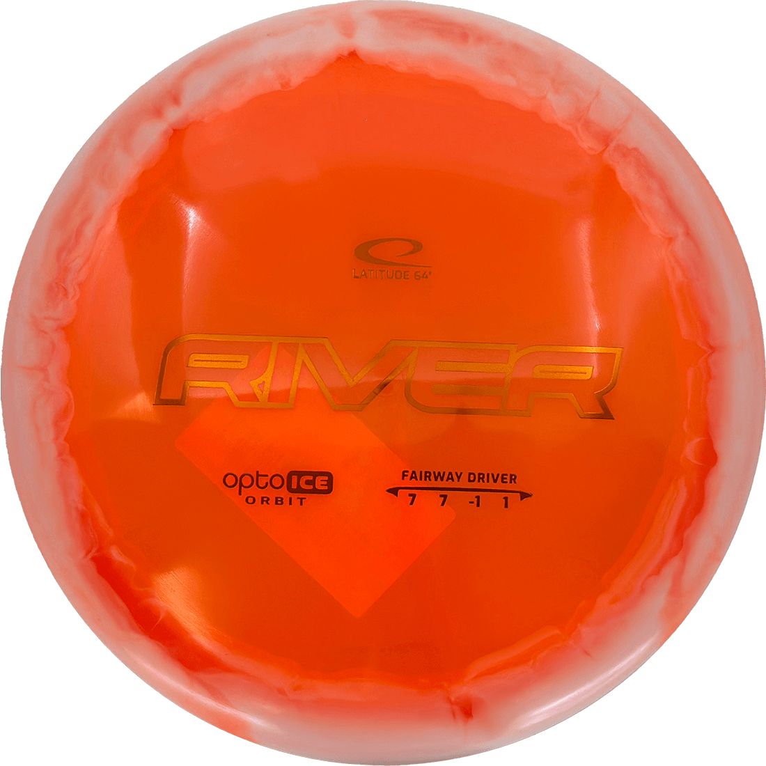 Latitude 64 River Latitude 64 River - Opto Ice Orbit / 173g - Orange (Orange Foil) *1081* - Skyline Disc Golf