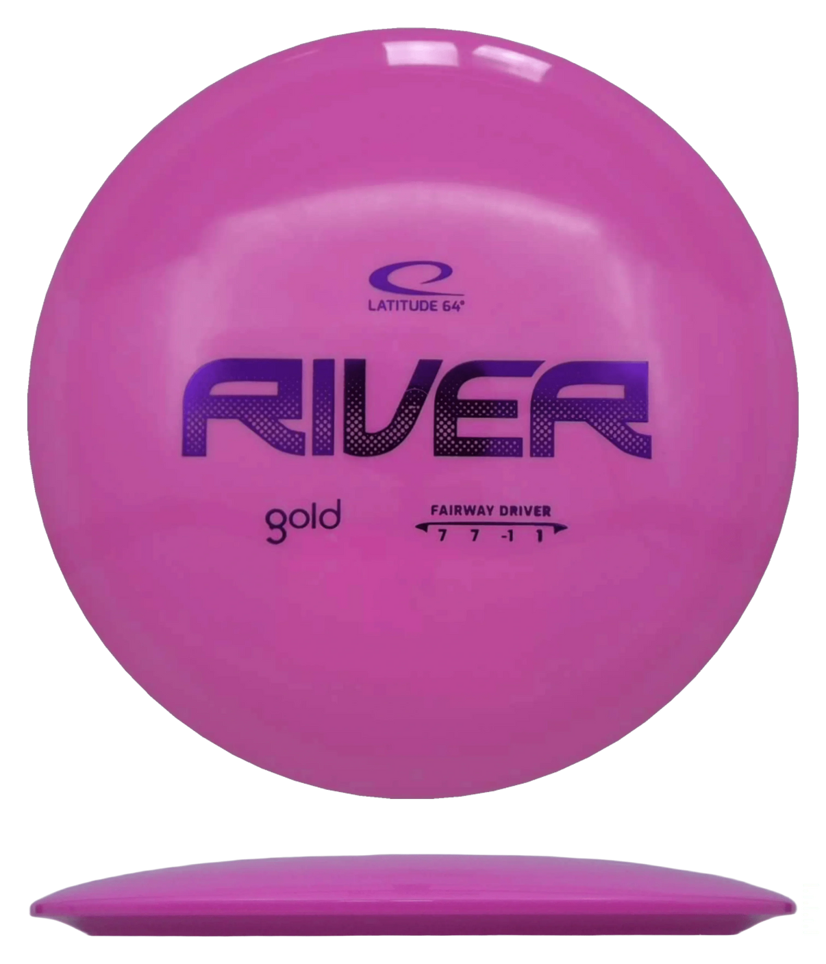 Latitude 64 River - Gold / 173g - Pink (Purple Foil) - Skyline Disc Golf