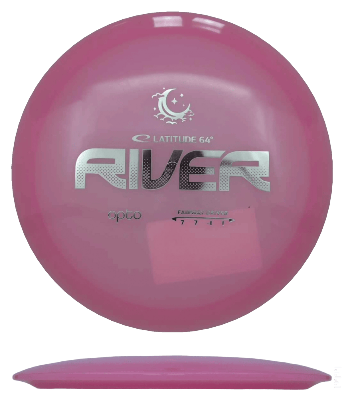 174g - Pink (Silver Foil) Opto Moonshine Latitude 64 River - Skyline Disc Golf
