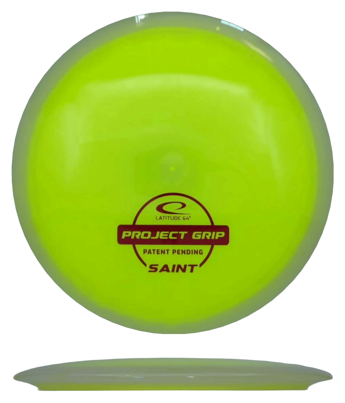 Latitude 64 Saint - Project Grip / 176g - Bright Yellow (Red Foil) *010* - Skyline Disc Golf