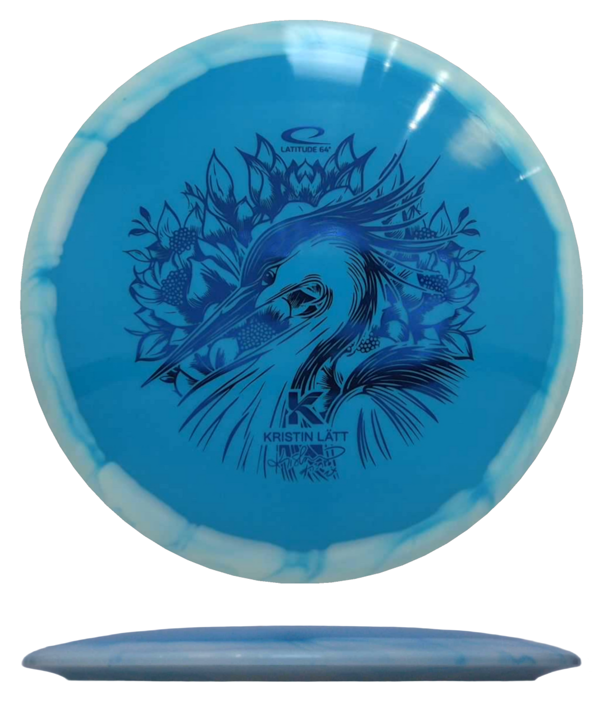 Latitude 64 Saint Pro - Gold Orbit - Kristin Latt Team Series / 176g - Sky Blue w/ White Rim (Blue Foil - Kristin Latt Tour Series) - Skyline Disc Golf