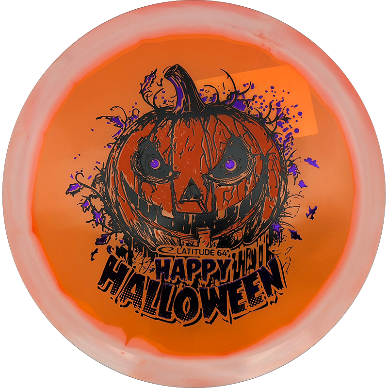 Latitude 64 Saint Pro Latitude 64 Saint Pro - Opto-Ice Orbit - Halloween Edition / 176g - Orange (Pumpkin Triple Stamp) *1042* - Skyline Disc Golf