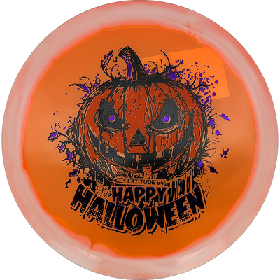 Latitude 64 Saint Pro Latitude 64 Saint Pro - Opto-Ice Orbit - Halloween Edition / 176g - Orange (Pumpkin Triple Stamp) *1042* - Skyline Disc Golf