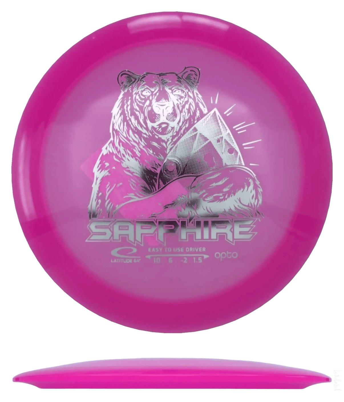 163g - Pink (Silver) Opto Latitude 64 Sapphire - Skyline Disc Golf
