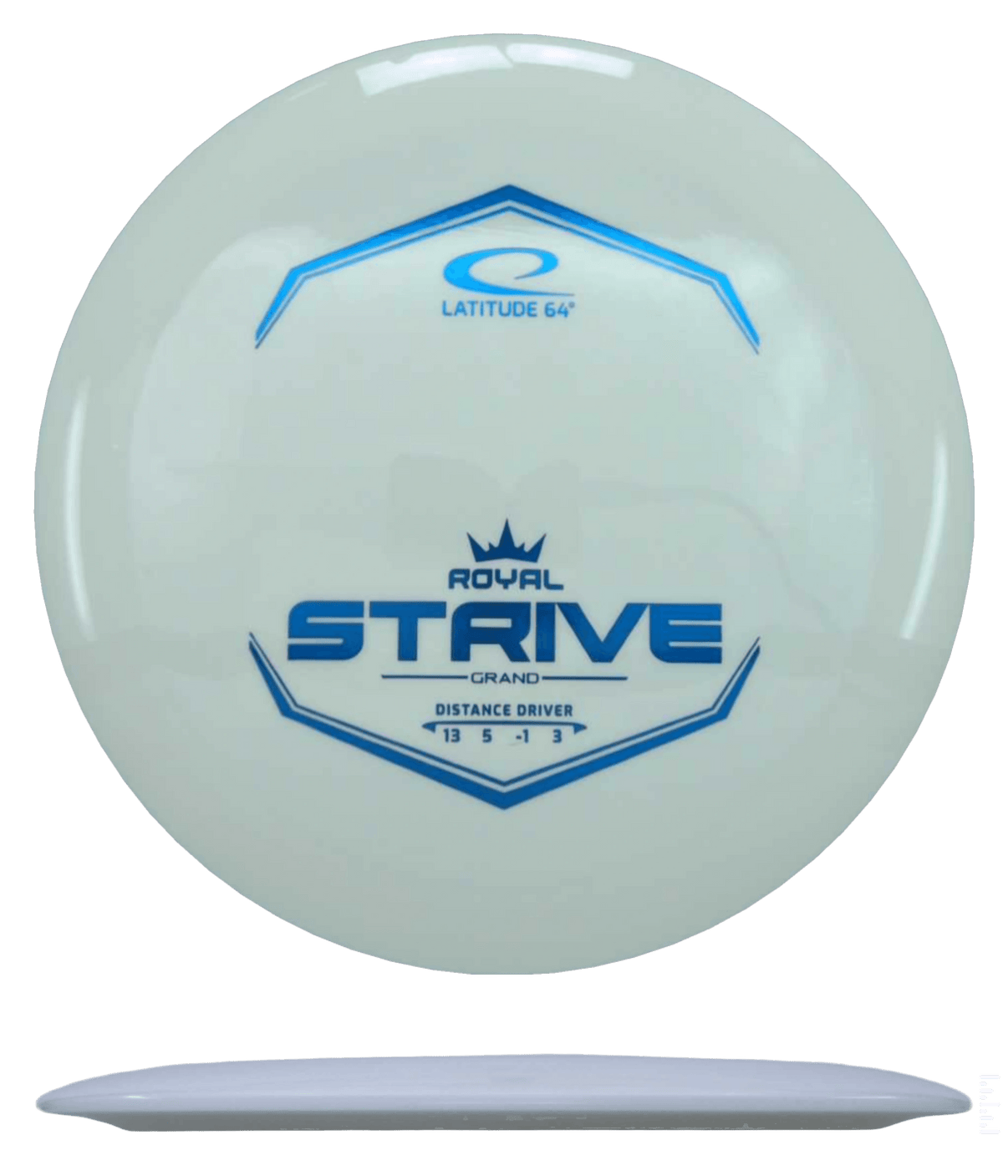 Latitude 64 Strive - Royal Grand / 176g - White (Blue Foil) - Skyline Disc Golf
