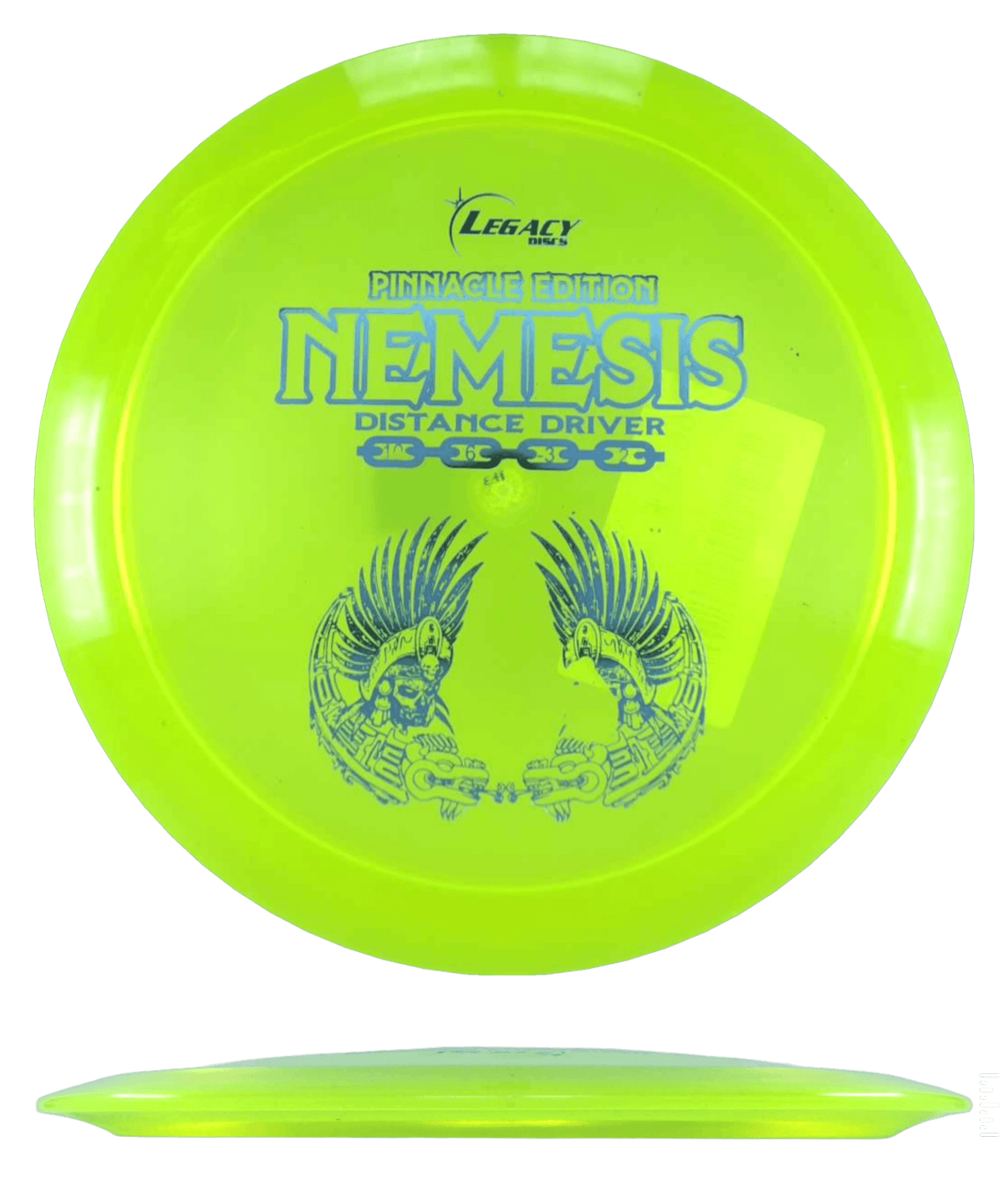 Legacy Nemesis - Pinnacle / 173g - Highlighter Yellow (Sky Blue Foil) - Skyline Disc Golf