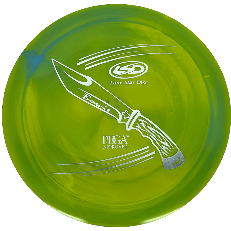 Lone Star Discs Bowie Lone Star Discs Bowie - Alpha / 173g - Lime Green Swirl (Silver) - Skyline Disc Golf