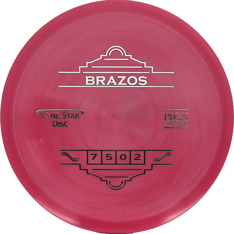 Lone Star Discs Brazos Lone Star Discs Brazos - Lima / 152g - Light Red (Silver) - Skyline Disc Golf