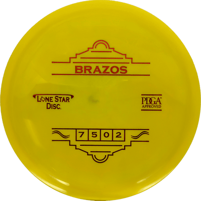 Lone Star Discs Brazos Lone Star Discs Brazos - Alpha / 161g - Yellow (Red Foil) - Skyline Disc Golf