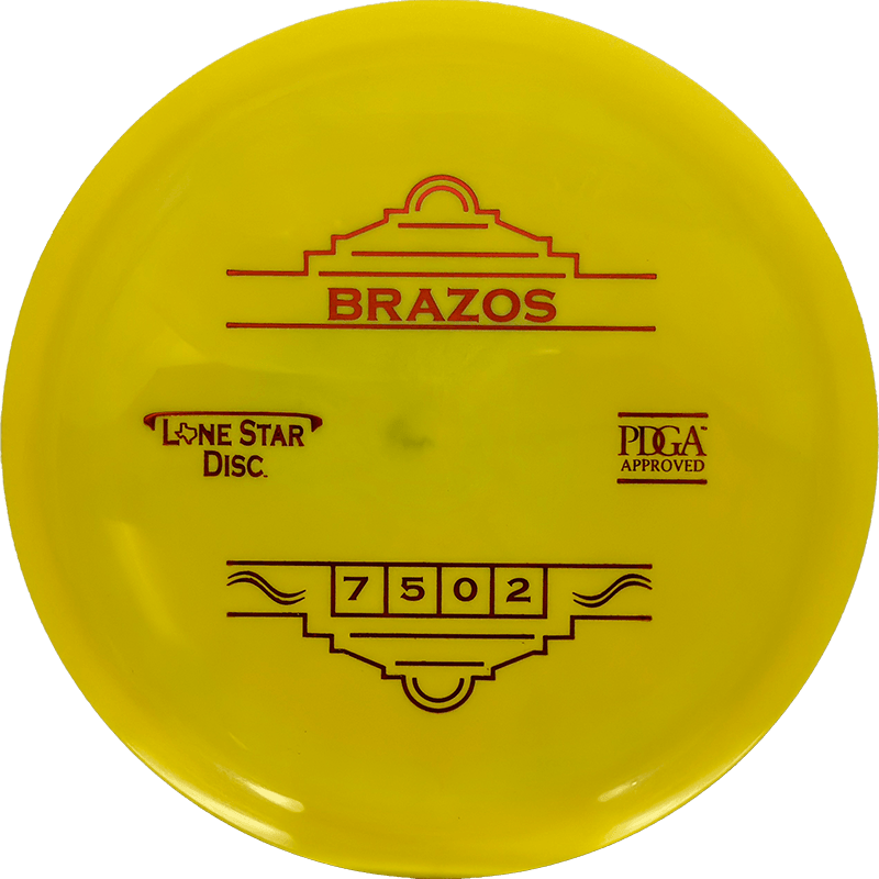 Lone Star Discs Brazos Lone Star Discs Brazos - Alpha / 161g - Yellow (Red Foil) - Skyline Disc Golf