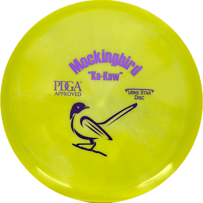 Lone Star Discs Mockingbird Lone Star Discs Mockingbird - Alpha / 172g - Lemon Yellow (Purple Foil) - Skyline Disc Golf