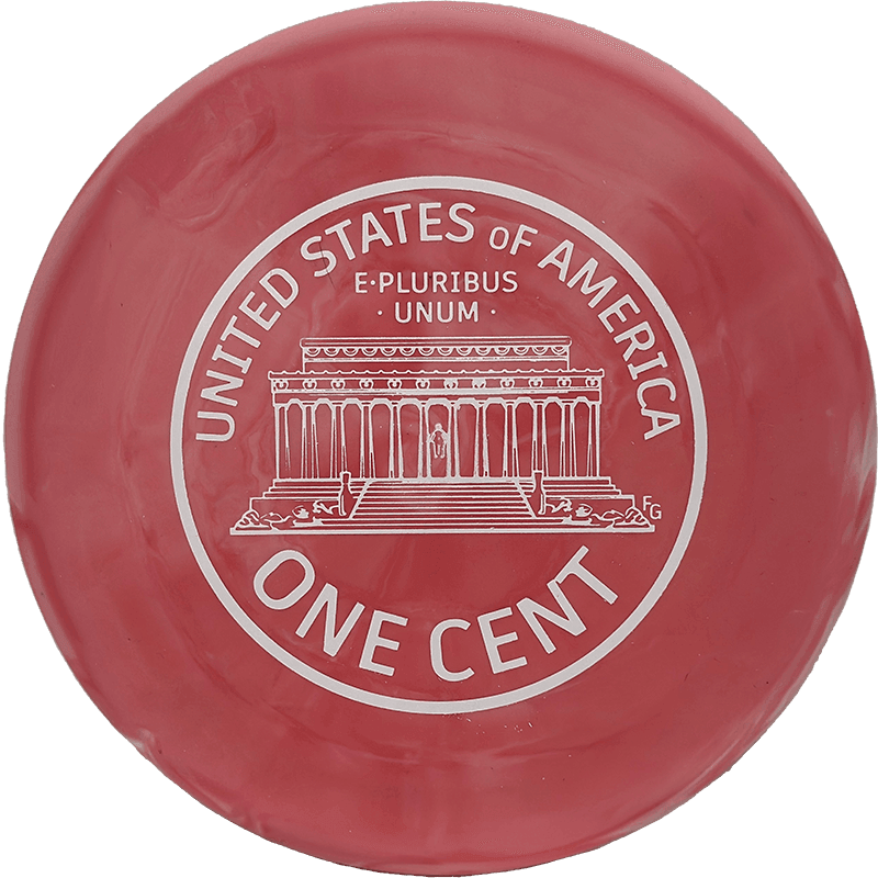 Lone Star Discs Penny Putter - Victor1 (V1) / 173g - Pastel Red Swirl (White) - Skyline Disc Golf