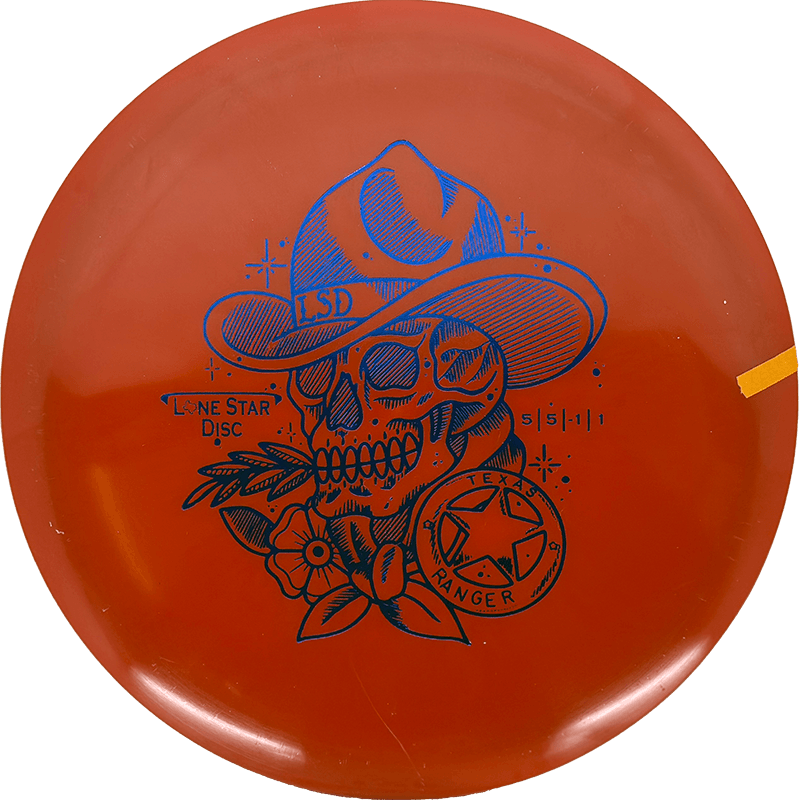 Lone Star Discs Texas Ranger Lone Star Discs Texas Ranger - Alpha / 176g - Red Orange (Blue - Artist Series) - Skyline Disc Golf