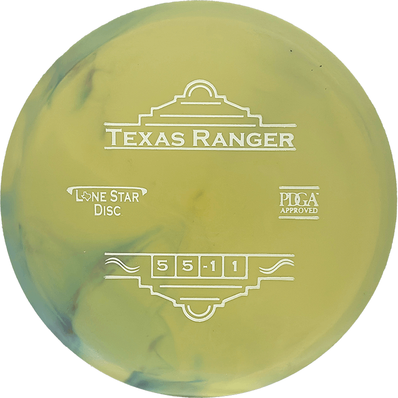 Lone Star Discs Texas Ranger Lone Star Discs Texas Ranger - Delta 2 (D2) / 175g - Yellow/Blue Marble (White) - Skyline Disc Golf