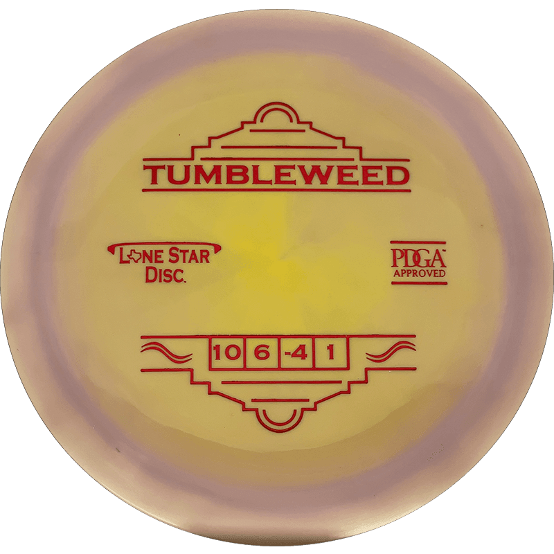 Lone Star Discs Tumbleweed Lone Star Discs Tumbleweed - Bravo / 174g - Yellow Lavender Swirl (Red Foil) - Skyline Disc Golf