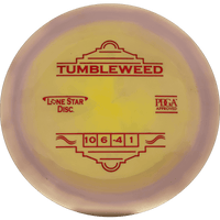 174g - Yellow Lavender Swirl (Red Foil) Bravo Lone Star Discs Tumbleweed - Skyline Disc Golf