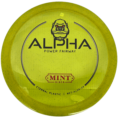 Mint Discs Alpha Mint Discs Alpha - Eternal / 174g - Yellow Glitter (Black/Red Foil) - Skyline Disc Golf