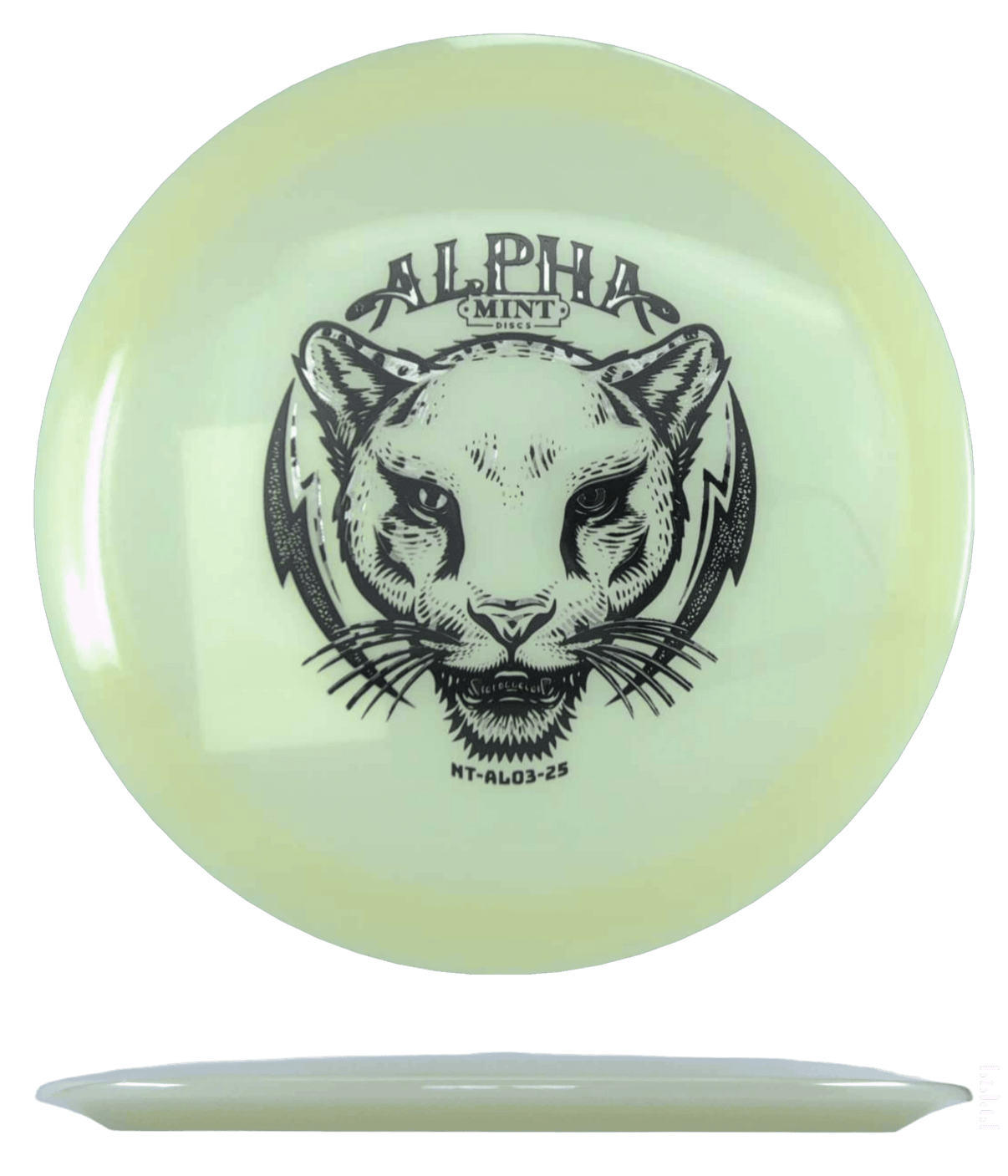 Mint Discs Alpha - Nocturnal / 172g - Glow (Black & Silver Leopard Print/Black) - Skyline Disc Golf