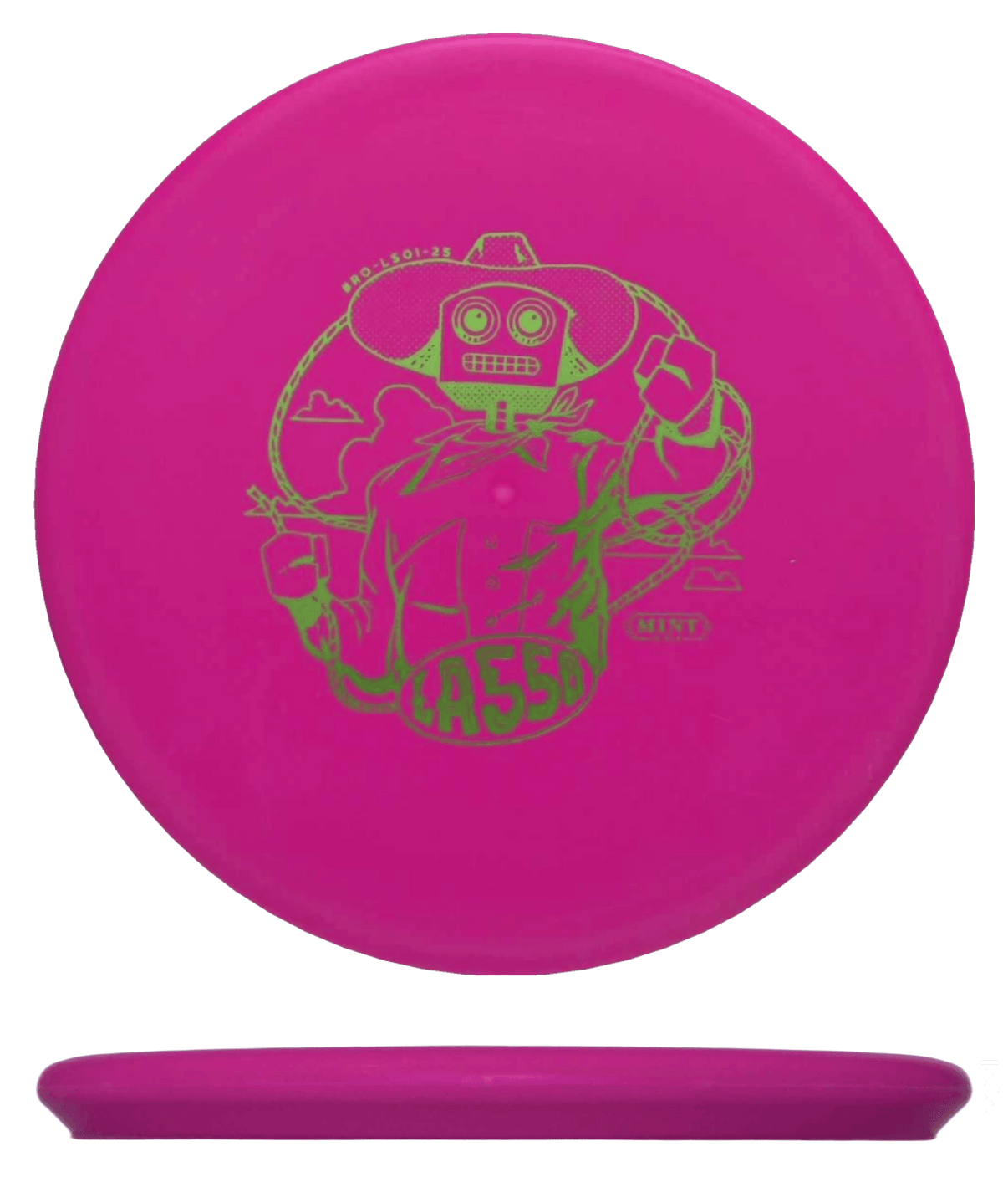 173g - Pink (Yellow Green Foil) Royal Soft Mint Discs Lasso - Skyline Disc Golf
