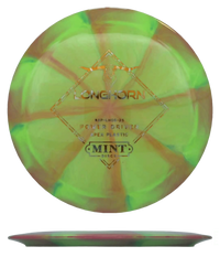 Mint Discs Longhorn - Apex Swirl / 166g - Lime/Melon Burst (Orange Roses) - Skyline Disc Golf