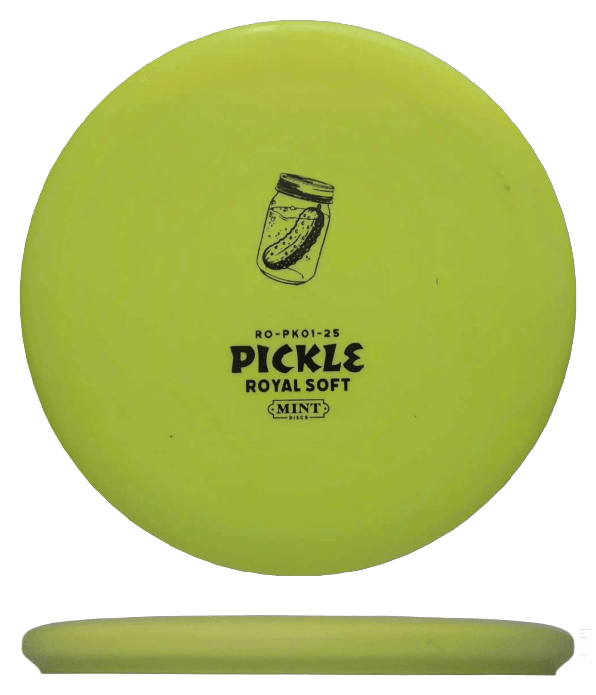 174g - Yellow (Black) Royal Soft Mint Discs Pickle - Skyline Disc Golf
